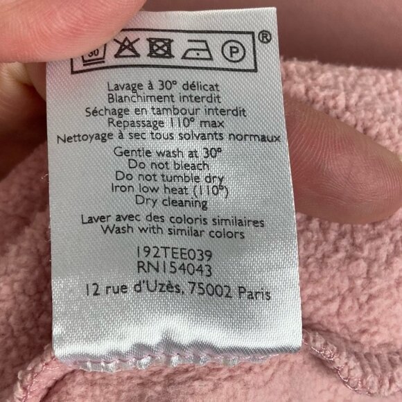 Sezane Calvin EPS Sweatshirt Blush Pink Size XS Organic Cotton Long Sleeve Crew - Picture 12 of 15